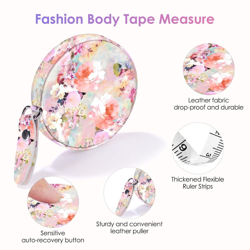 Gerkia Sewing Tape Measure，Colour Printed Small Retractable Soft Measuring Tape for Tailor Cloth Fabric Body Measurements. - Image 3